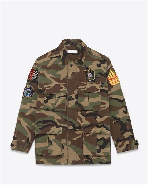 ysl vintage bomber jacket|saint laurent military jacket.